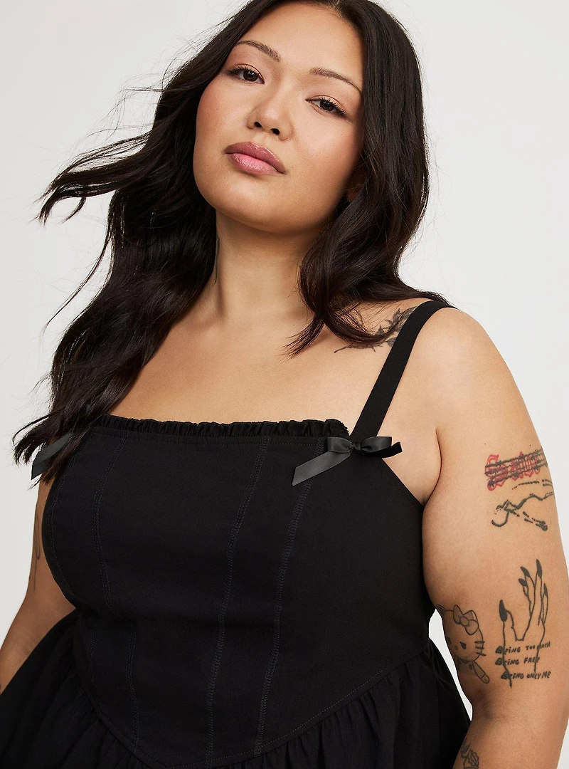 Peplum Corset Bow Top