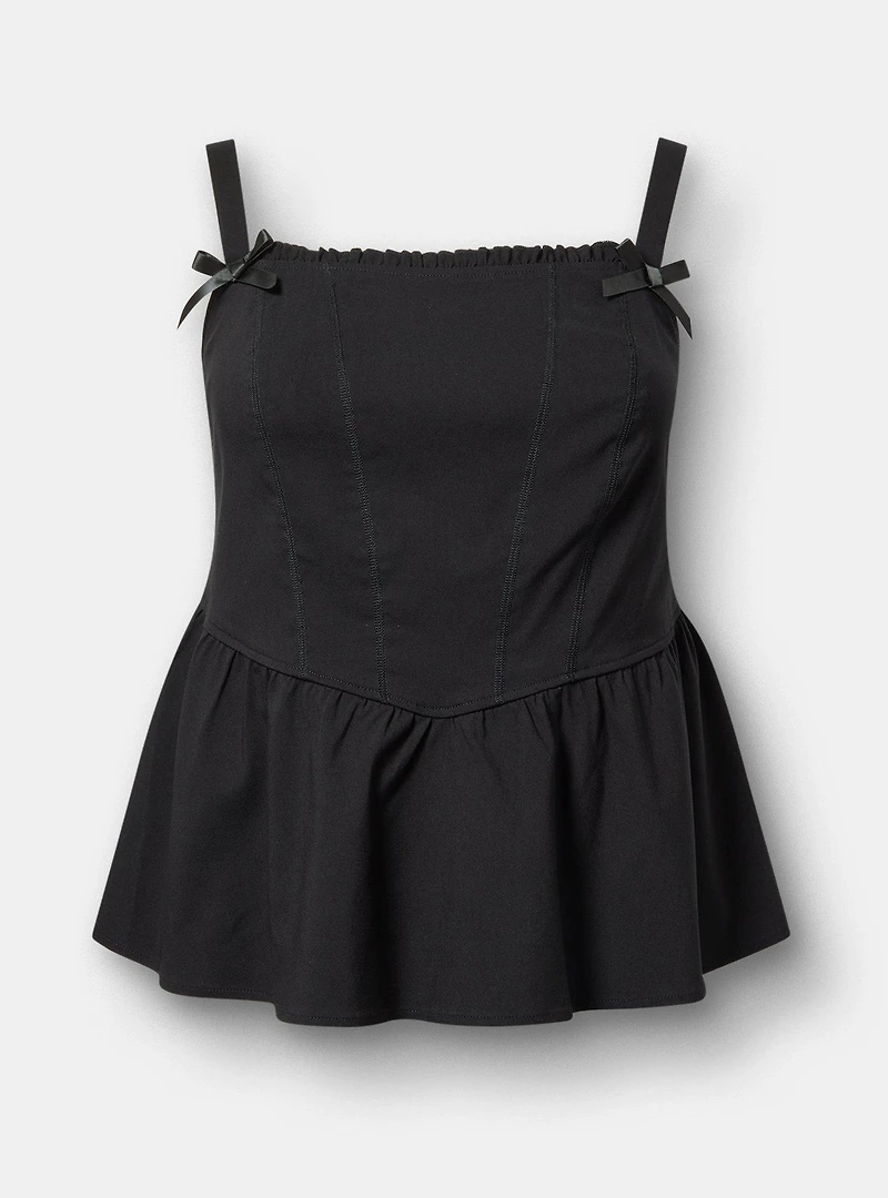 Peplum Corset Bow Top