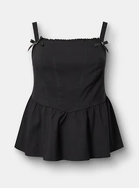 Peplum Corset Bow Top