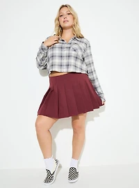 LoveSick Cropped Flannel Top