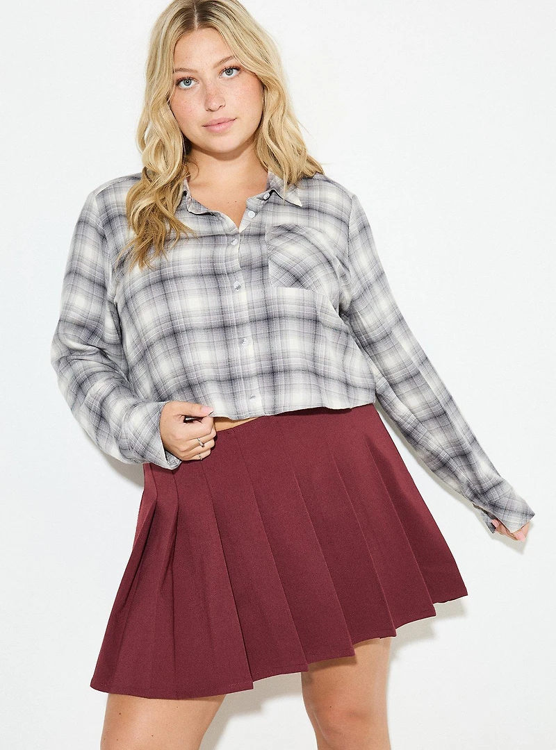 LoveSick Cropped Flannel Top