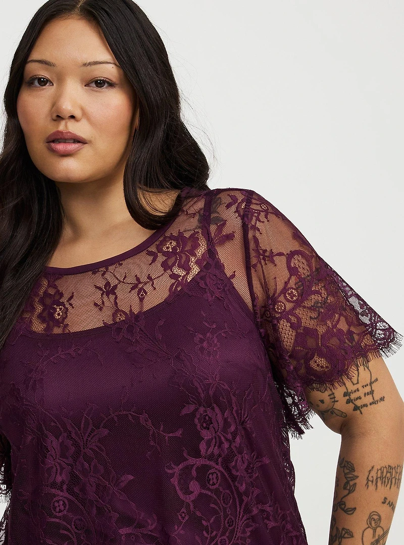 Abbey Short Sleeve Lace Top