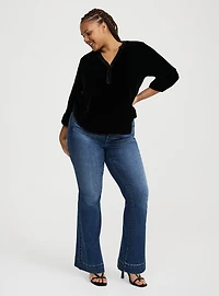 Harper 3/4 Sleeve Velvet Top