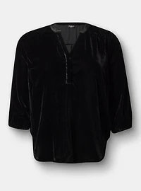 Harper 3/4 Sleeve Velvet Top