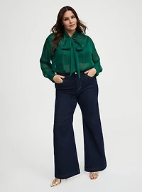 Chiffon Tie Front Blouse