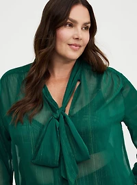 Chiffon Tie Front Blouse