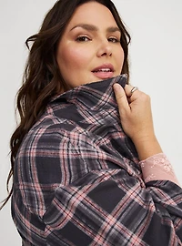 Oversized Cotton Flannel Shirt