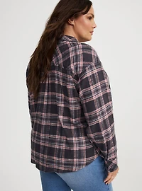 Oversized Cotton Flannel Shirt
