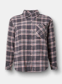 Oversized Cotton Flannel Shirt