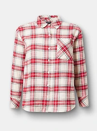 Oversized Cotton Flannel Shirt
