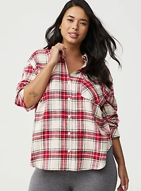 Oversized Cotton Flannel Shirt