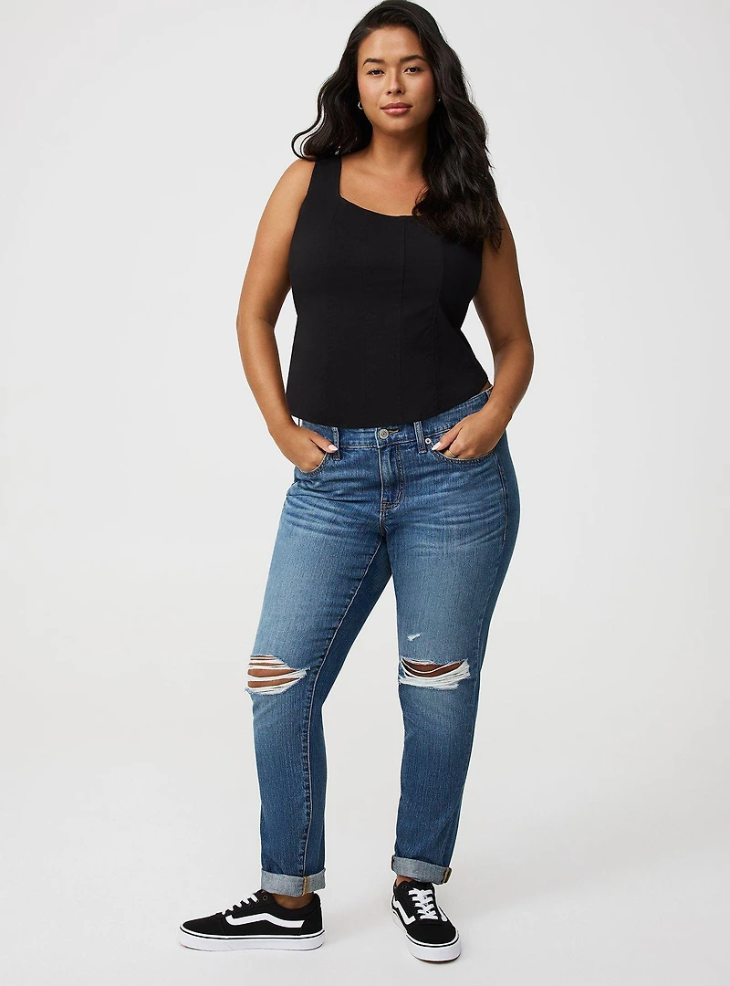 Zip-Up Corset Top