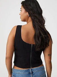 Zip-Up Corset Top