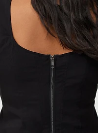 Zip-Up Corset Top
