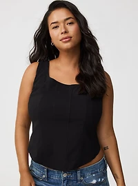 Zip-Up Corset Top