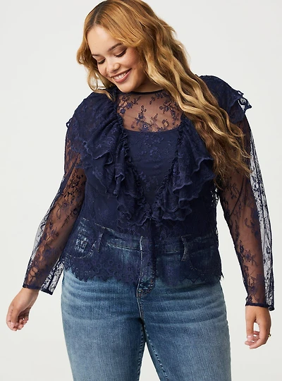 Ruffle Lace Top