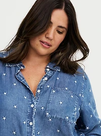 Lizzie Embroidered Star Button-Up Shirt