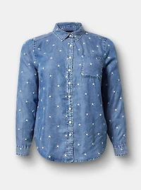 Lizzie Embroidered Star Button-Up Shirt