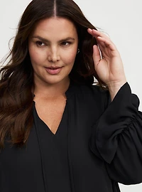 Ruffle V-Neck Blouse