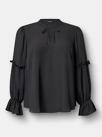 Ruffle V-Neck Blouse
