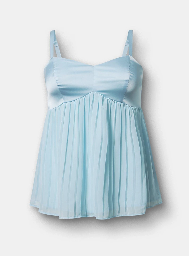 Pleated V-Neck Cami