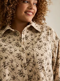 Festi Oversized Ruffle Button Down Top