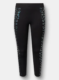Full-Length Foil Leopard Legging