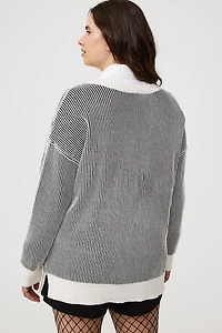 Chenille V-Neck Tunic Pullover