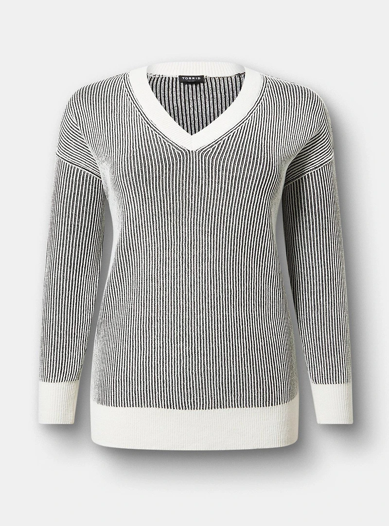 Chenille V-Neck Tunic Pullover
