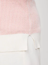 Chenille V-Neck Tunic Pullover Sweater