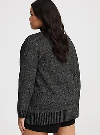 Metallic Boyfriend Cardigan