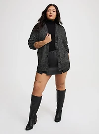 Metallic Boyfriend Cardigan