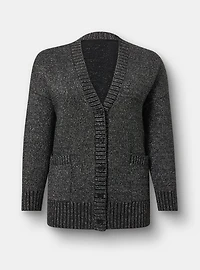Metallic Boyfriend Cardigan