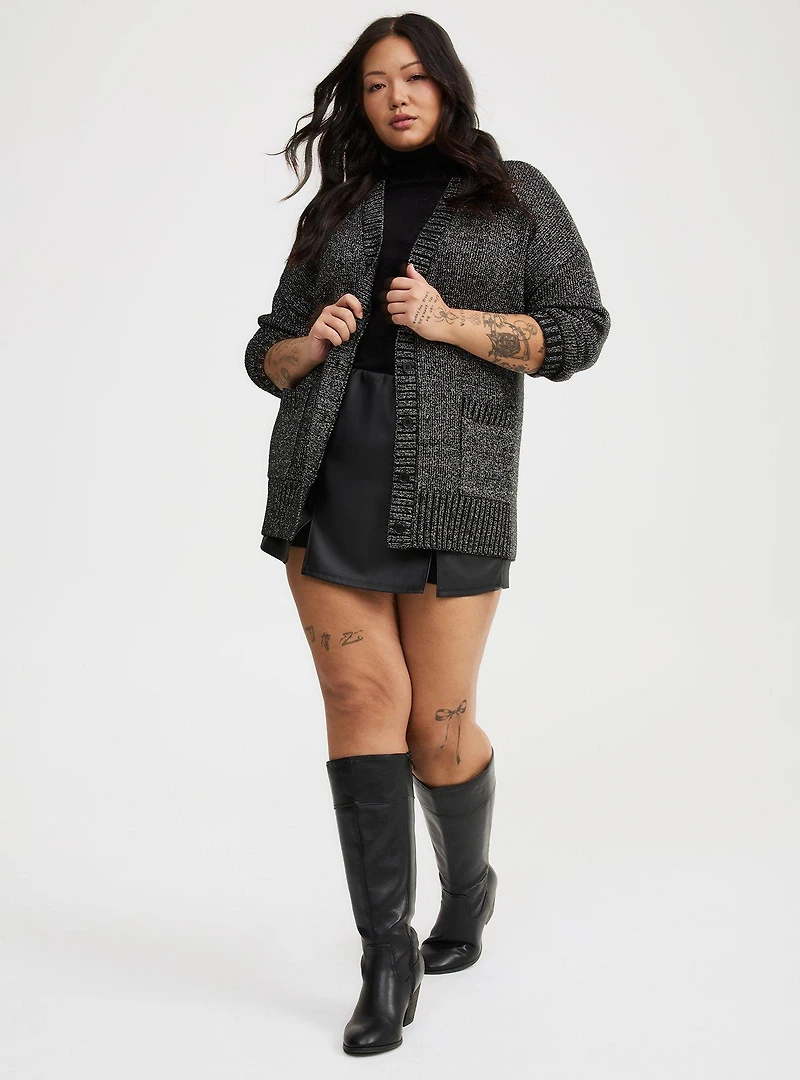 Metallic Boyfriend Cardigan