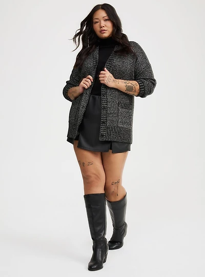 Metallic Boyfriend Cardigan