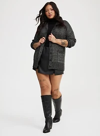 Metallic Boyfriend Cardigan