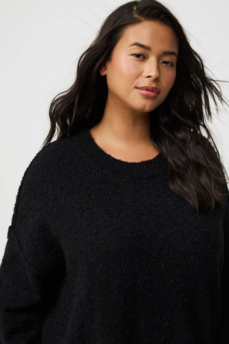 Boucle Crew Tunic Sweater