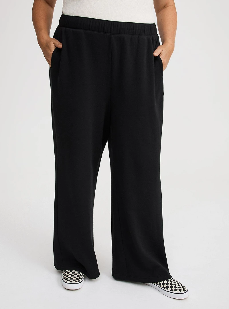 High-Rise Wide Leg Cozy Fleece Pant