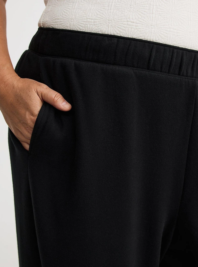 High-Rise Wide Leg Cozy Fleece Pant