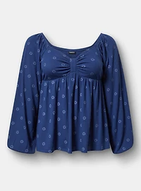 Sweetheart Cinched Babydoll Top
