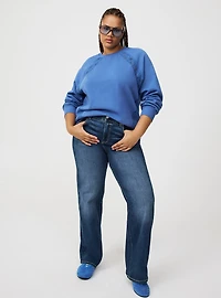 Lace Pullover Crew Sweatshirt