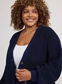 Cardigan V-Neck Chenille Sweater
