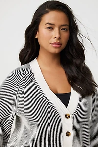 Cardigan V-Neck Chenille Sweater