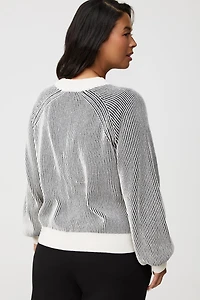 Cardigan V-Neck Chenille Sweater