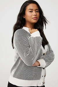 Cardigan V-Neck Chenille Sweater