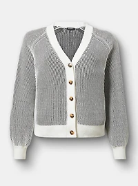 Cardigan V-Neck Chenille Sweater