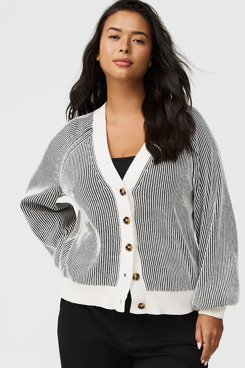Cardigan V-Neck Chenille Sweater