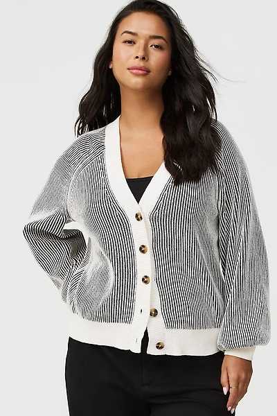 Cardigan V-Neck Chenille Sweater