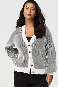 Cardigan V-Neck Chenille Sweater