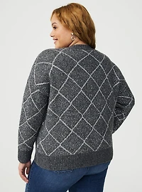 Metallic Vegan Cashmere V-Neck Cardigan